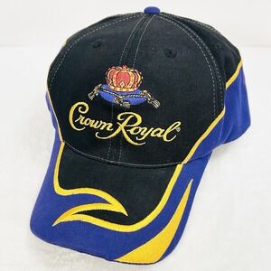 Crown Royal IROC‎ Series Racing Hat Cap Adjustable Strapback Black Made in USA